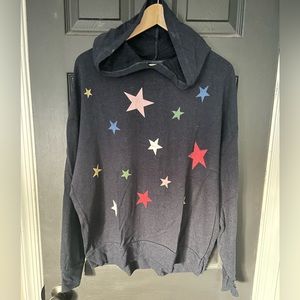 Sundry navy stars hoodie sweatshirt sz 4 or XL